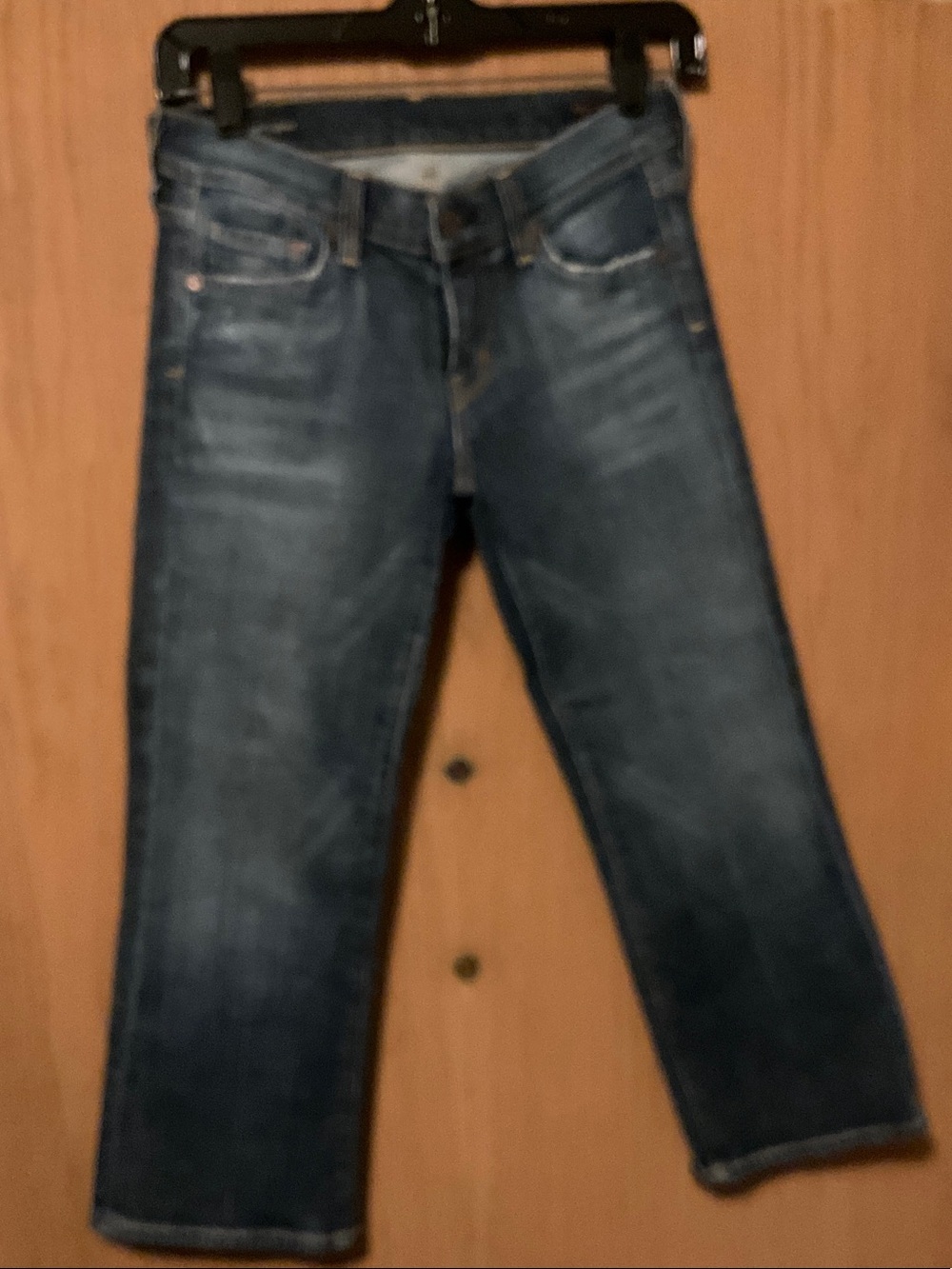 Citizens Of Humanity Medium Vintage Blue Cropped Straight Jeans